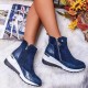 Women's Comfortable High Top Platform Zipper Shoes