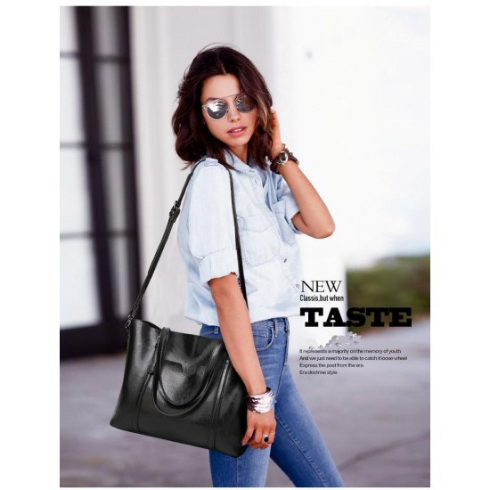Bags & Wallets - Women Fashion Classic Leather Tote Handbag