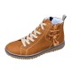Women's Retro Lace-up Round Toe Boots
