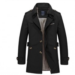 Classic Lconic Men Trench Breasted Overcoat