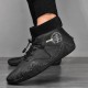 Mens Handmade Soft Non Slip Elastic Sock Leather Ankle Boots