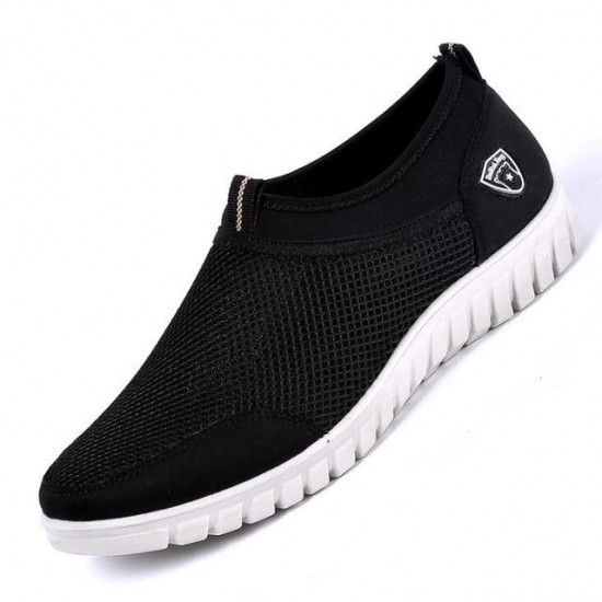 Plus Size Men Slip-on Mesh Fabric Loafers