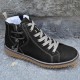 Women's Retro Lace-up Round Toe Boots