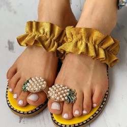 Women Casual Flat Bohemian Pineapple Style Lady Sandals