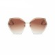 Sunglasses - Luxury Oversize Rimless Transparent Gradient Sunglasses