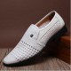 Summer Breathable Middle-Aged Cut-Outs Slip On Shoes