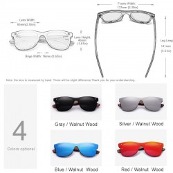 Sunglasses - Fashion Polarized Handmade Walnut Wood Mirror Lens Brand Design Colorful Sunglasses