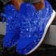 Women's Mesh Pink Lace Up Light Women's Casual Shoes