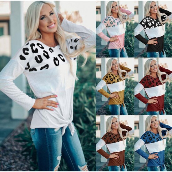 Women's Long Sleeve Elegant Patchwork T shirt