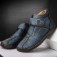 New Men Hand Stitching Microfiber Leather Soft Ankle Boots