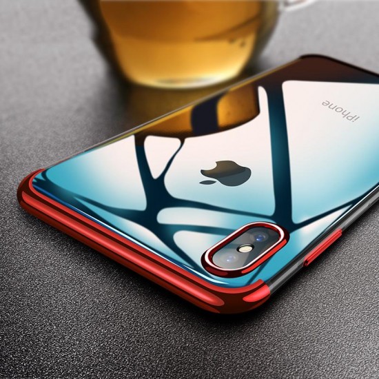 Phone Case - Luxury Ultra Thin Transparent Plating Shining Soft TPU Phone Case For iPhone XS/XR/XS Max