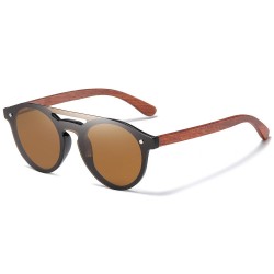 Wooden Leg Lightweight Pilot Style Polarized Sunglasses