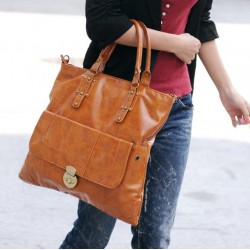 100% PU Leather Vintage Fashion Shoulder Bag