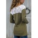 Women's clothing - Round Neck Lace Patchwork T-Shirts