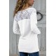 Women's clothing - Round Neck Lace Patchwork T-Shirts