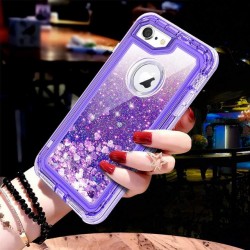 Phone Case - 3 Layers Shockproof Glitter Sparkling Dynamic Sands Full Protection Case For iPhone XR XS(Max) X 8 7 6S 6/Plus