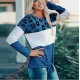 Women's Long Sleeve Elegant Patchwork T shirt