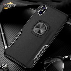 Luxury Leather PC Ring Holder Case for iPhone X XR XS Max