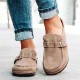 Women's Summer ng Fashion Solid Buckle Flats Shoes