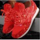 Women's Mesh Pink Lace Up Light Women's Casual Shoes
