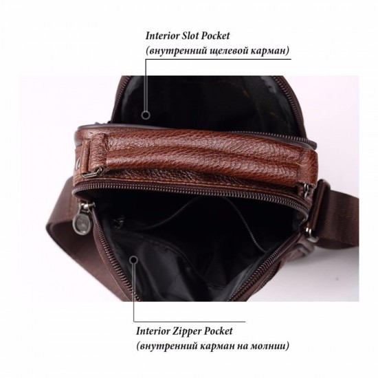 Genuine Cow Leather Chest Shoulder Bags