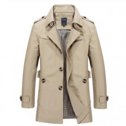 Classic Lconic Men Trench Breasted Overcoat