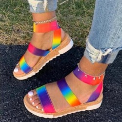 Ladies Summer Multi-Color Platform Sandals