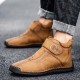 New Men Hand Stitching Microfiber Leather Soft Ankle Boots