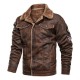 New Fashion Stand Collar Mens Leather Jackets