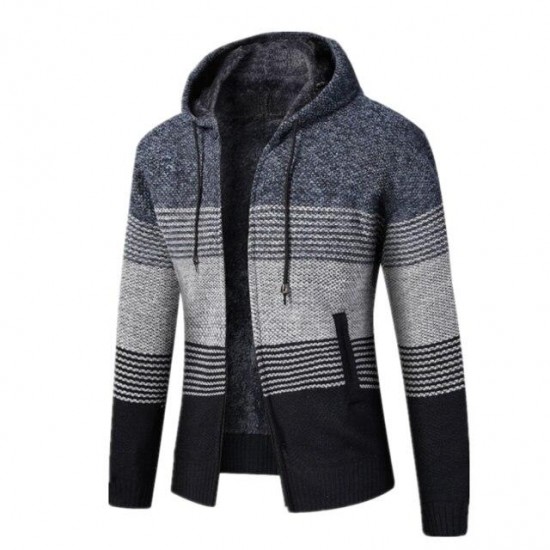Winter Thick Warm Hooded Cardigan Sweater Coat