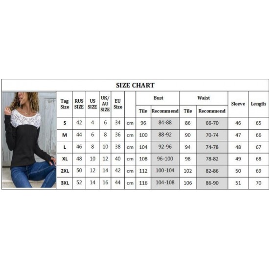 Women's clothing - Round Neck Lace Patchwork T-Shirts