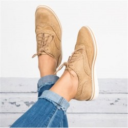 Women Platform Oxfords British Style Flats
