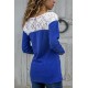 Women's clothing - Round Neck Lace Patchwork T-Shirts