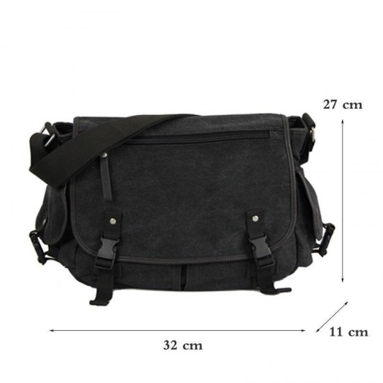 Large Vintage Canvas Messenger Bag