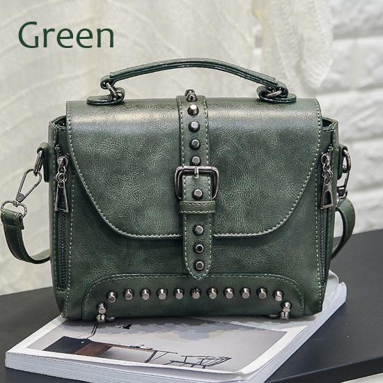 Bag - Vintage Leather Bags Rivet Handbags