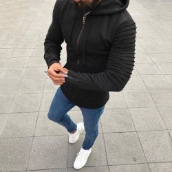 New Men's Zipper Long Sleeve Hoodies
