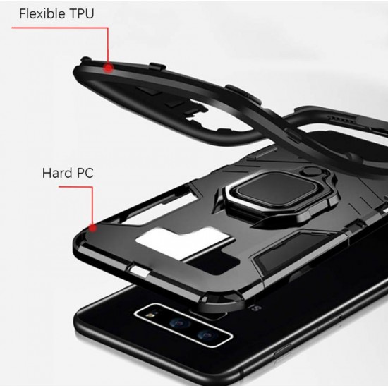 Luxury Shockproof Armor Case For Samsung Note 9 with Car Magnetic Ring Stand