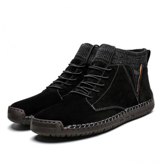 Shoes -New Lace-UP Non-slip Cow Suede Ankle Men Boots