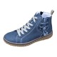 Women's Retro Lace-up Round Toe Boots
