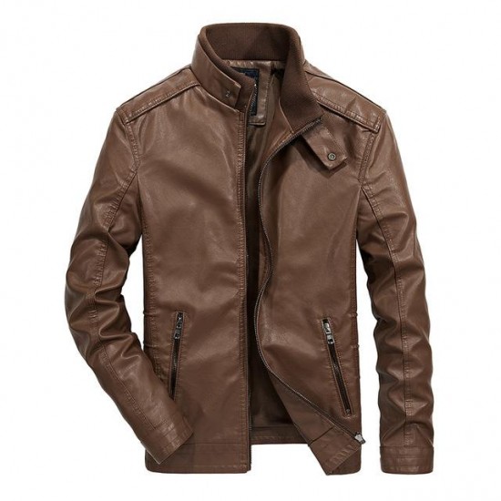 Men's Clothing - Autumn Winter Men's Leather Jacket
