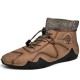Mens Handmade Soft Non Slip Elastic Sock Leather Ankle Boots