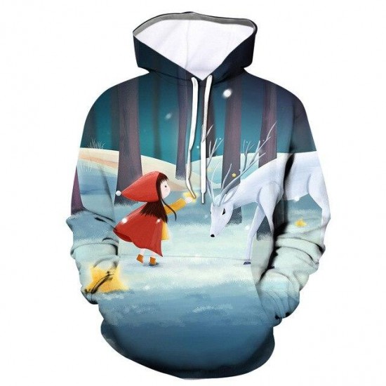2021 Xmas Winter 3D Santa Claus Printing Sweatshirt Hoodies
