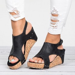 Comfortable Woman Wedge Sandals Open Toe Beach Shoes