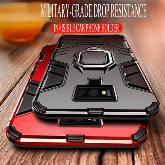 Luxury Shockproof Armor Case For Samsung Note 9 with Car Magnetic Ring Stand