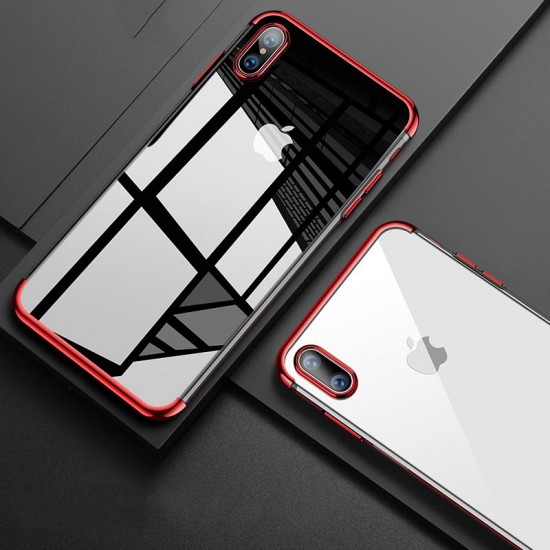 Phone Case - Luxury Ultra Thin Transparent Plating Shining Soft TPU Phone Case For iPhone XS/XR/XS Max